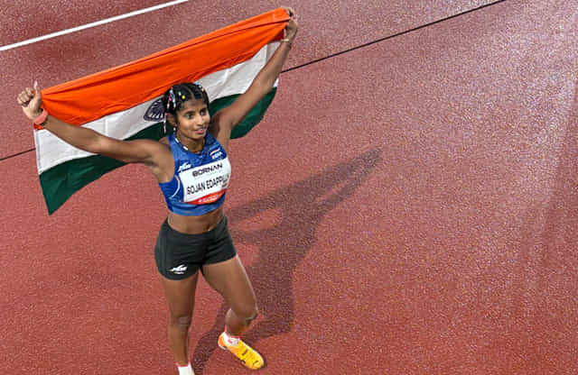 Asian Games 2026: Ancy Sojan retains silver in women's long jump; Shaili Singh fourth after dramatic finish