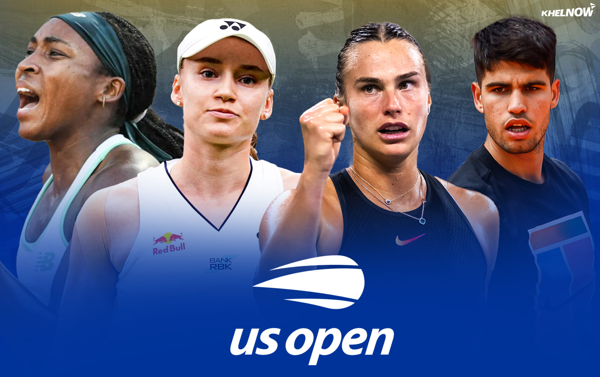 Aryna Sabalenka, Carlos Alcaraz, Elena Rybakina & Coco Gauff - US Open