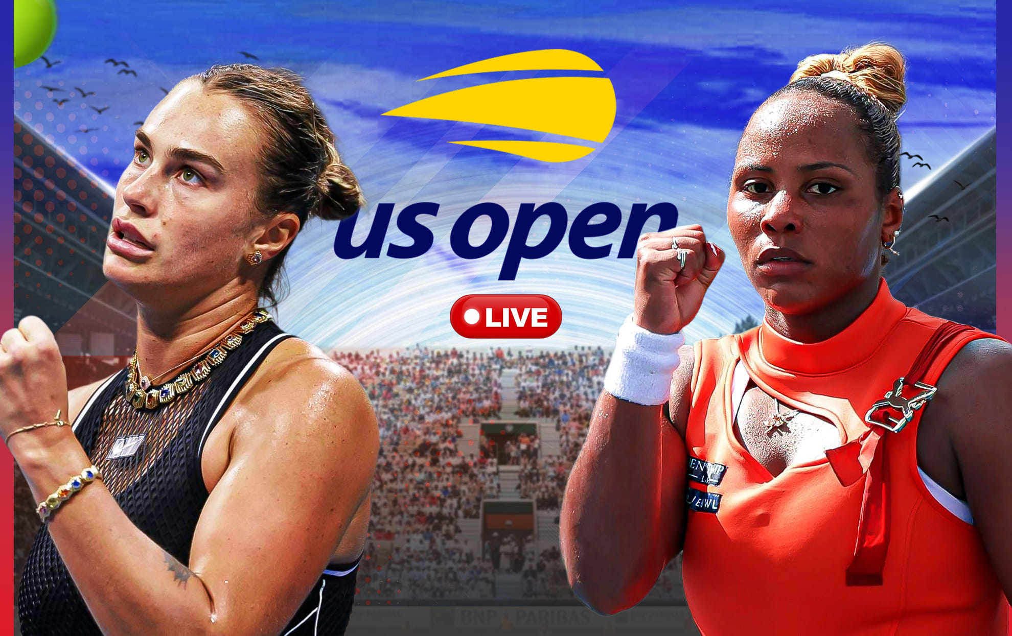 Aryna Sabalenka vs Taylor Townsend - Live streaming, TV channel, where & how to watch: US Open 2026