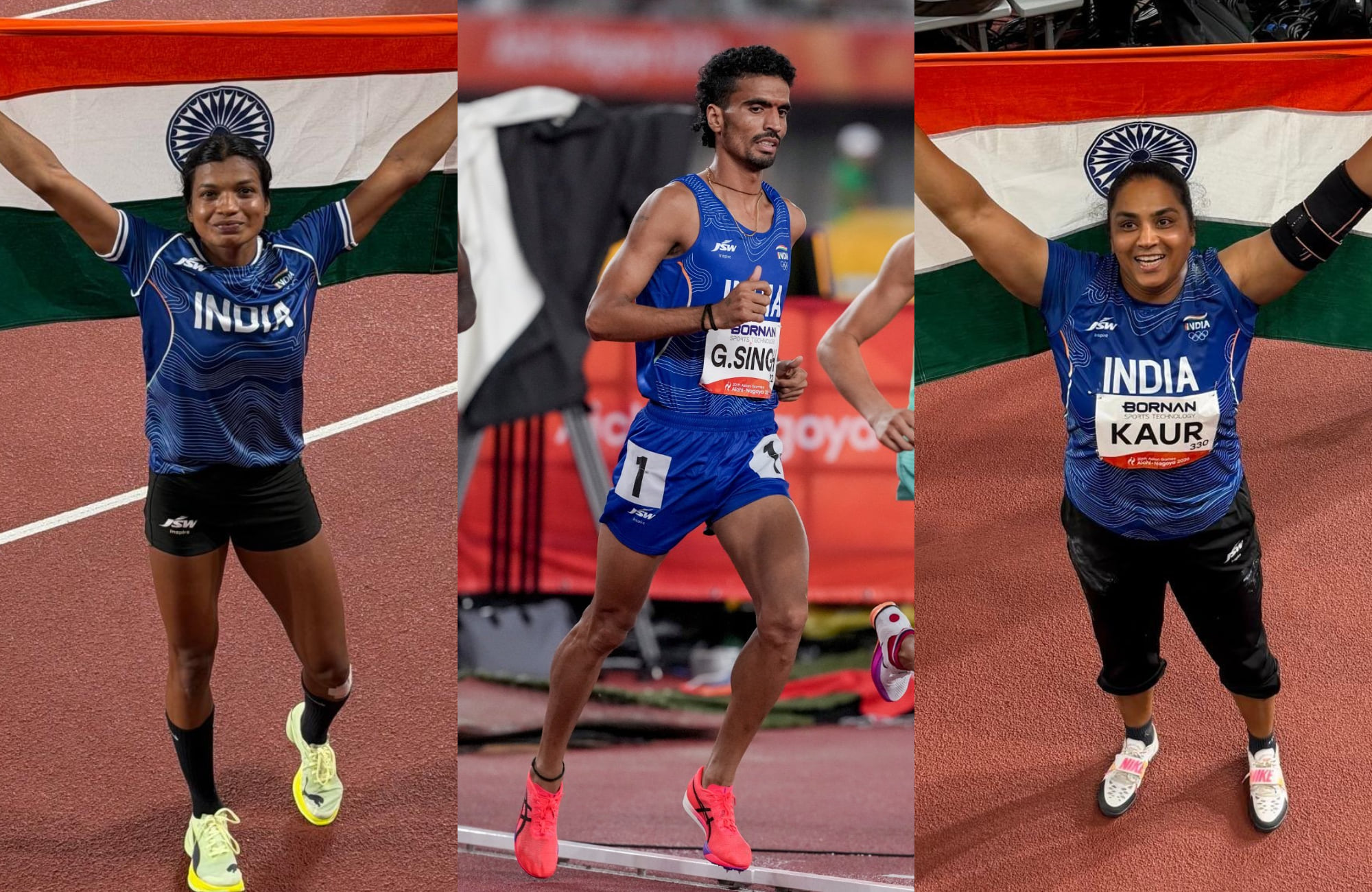 Athletics Day 2 Recap: Gulveer Singh, Manpreet Kaur, Baranica Elangovan win medals at Asian Games 2026