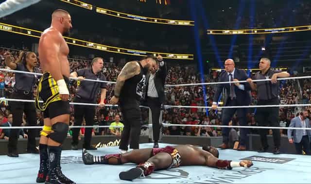 Bronson Reed returns as Oba Femi wins via DQ vs Bron Breakker at WWE Sunday Night’s Main Event