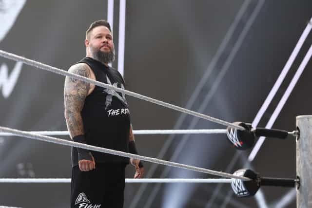 MINNEAPOLIS, MINNESOTA - AUGUST 2: Kevin Owens enters the ring during SummerSlam at U.S. Bank Stadium on August 2, 2026 in Minneapolis, Minnesota. (Photo by Kevin Sebatis/WWE via Getty Images)