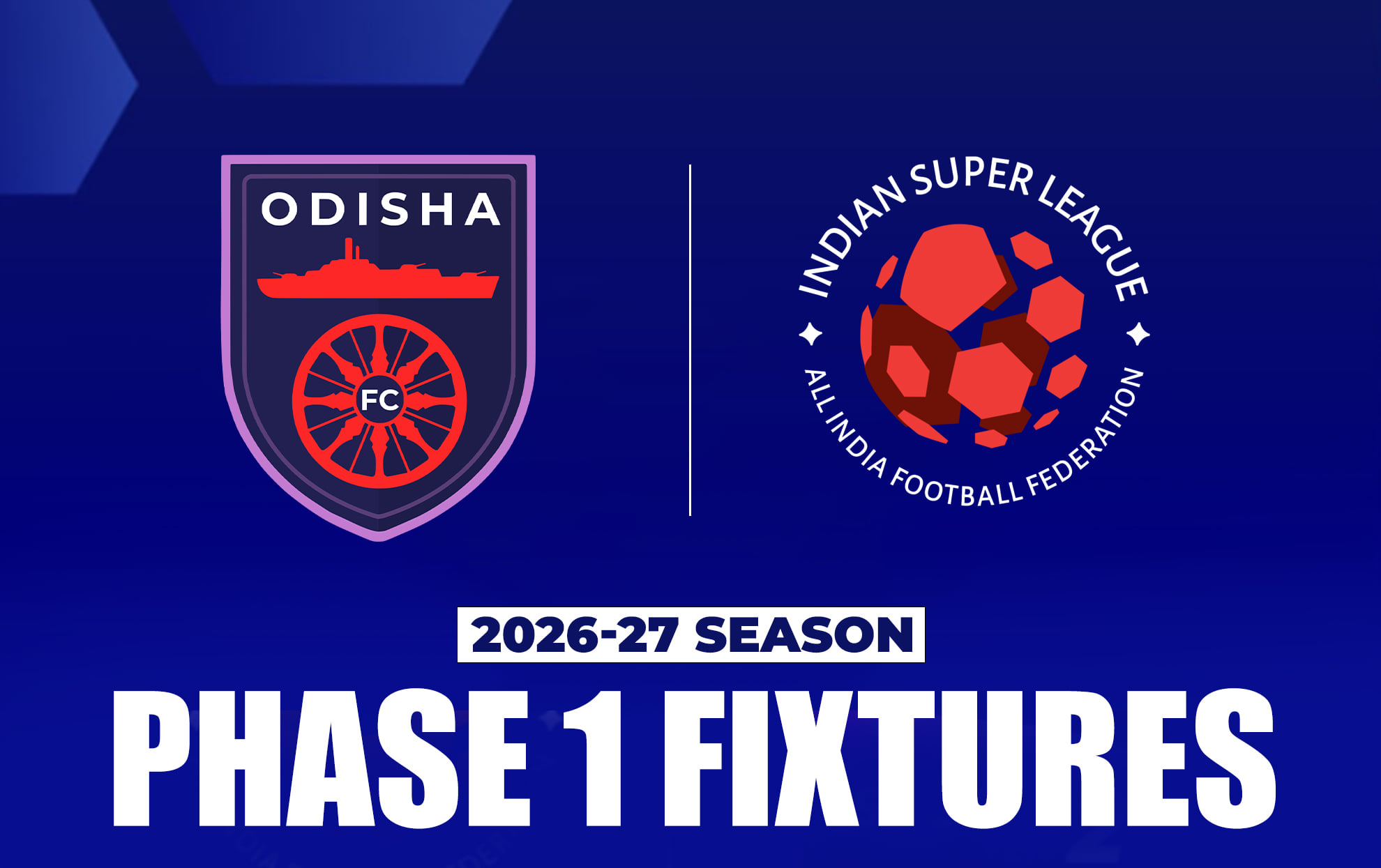 ISL 2026-27: Odisha FC fixtures for Phase 1