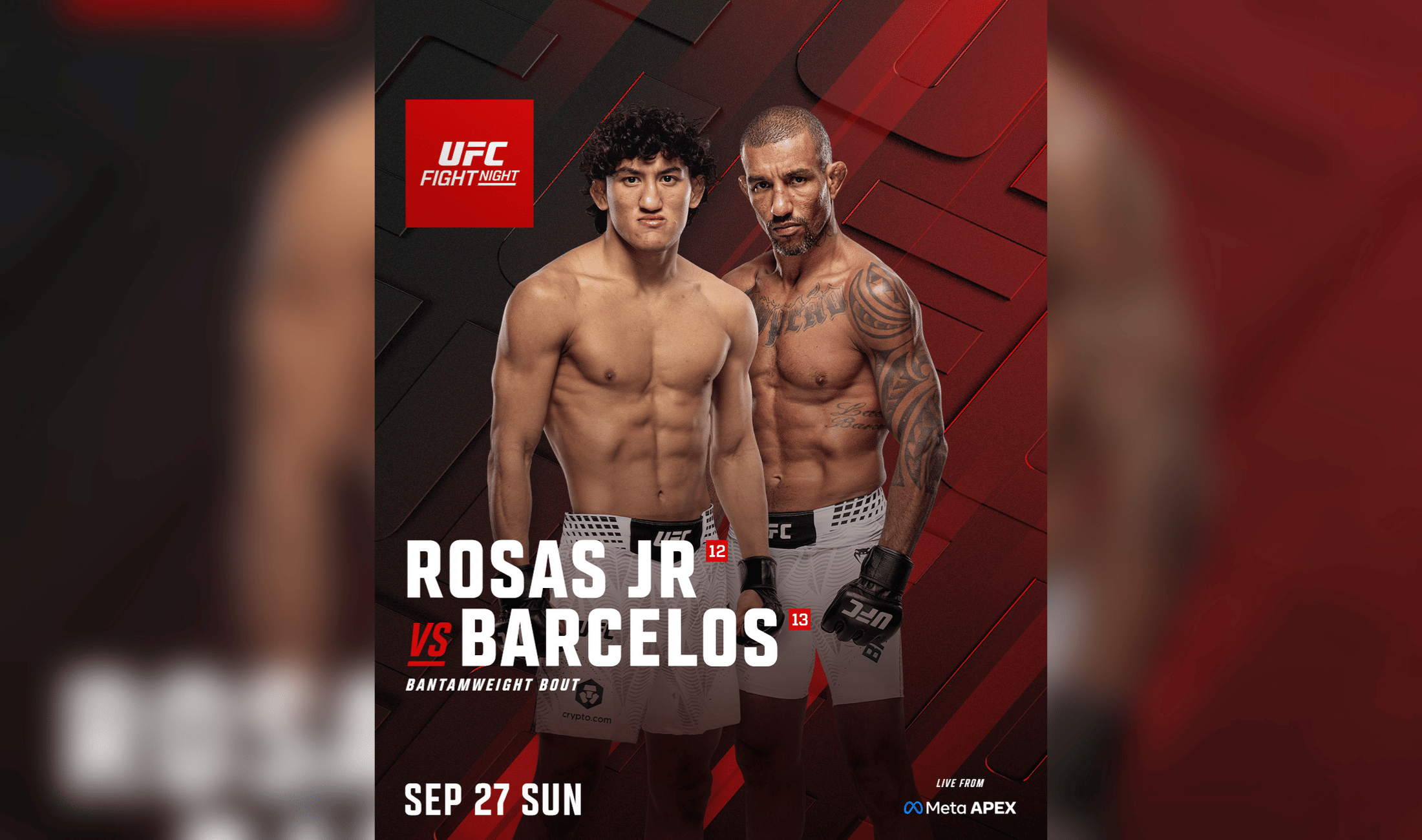 UFC Fight Night Rosas Jr. vs Barcelos – Preview, start time & where to watch
