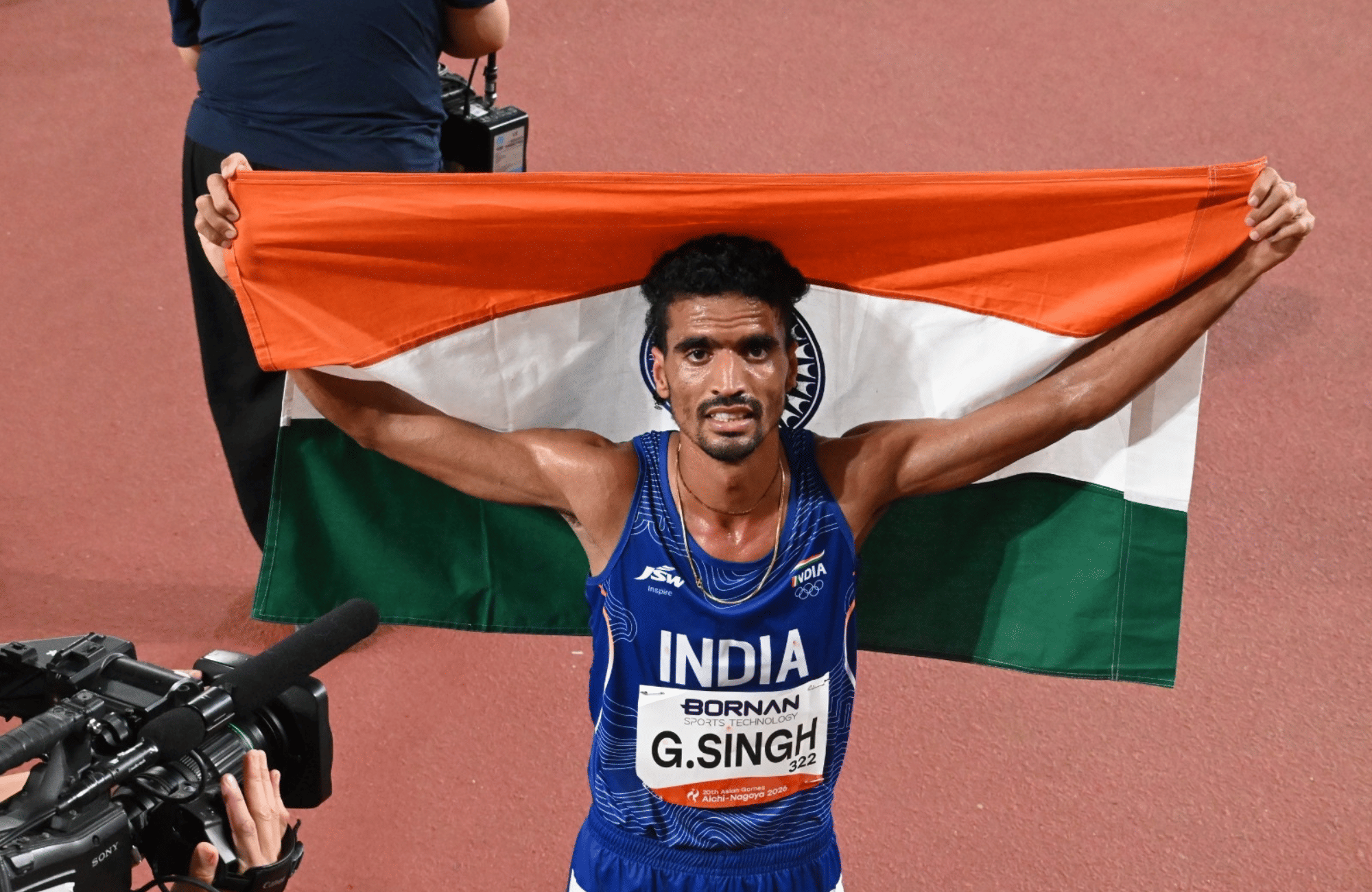 Gulveer Singh takes silver in men's 10,000m at Asian Games 2026