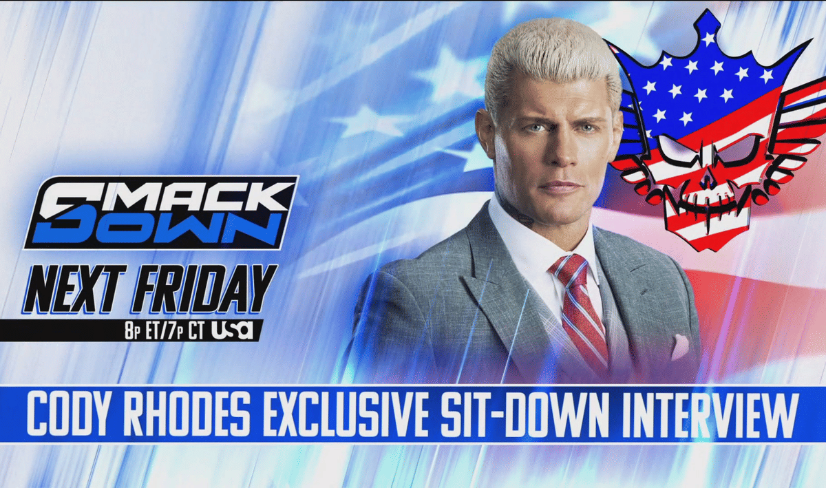 WWE SmackDown Sep 18, 26 next week Cody Rhodes
