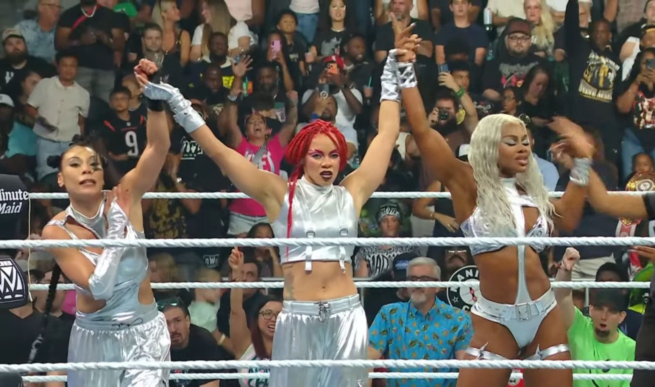 WWE Sunday Night’s Main Event Results: Jade Cargill pins Charlotte Flair in six-woman tag team match
