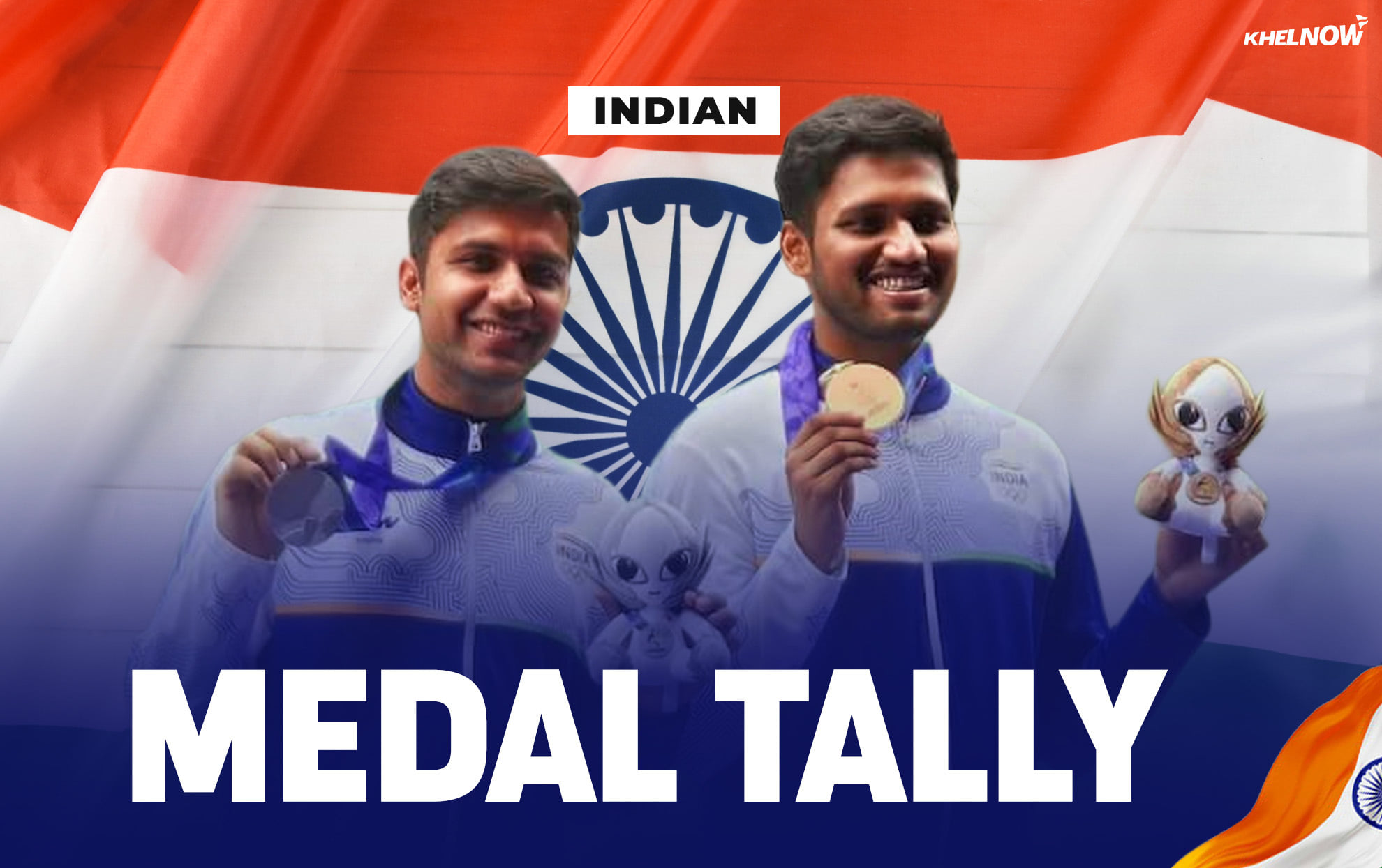 Asian Games 2026: India's medal tally after Day 2, 21st September