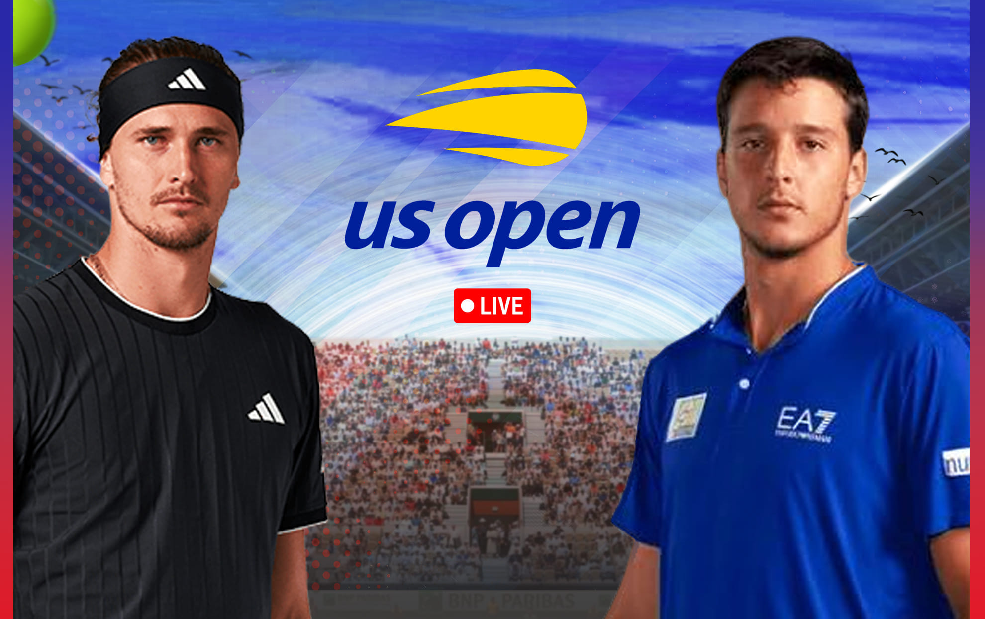 Alexander Zverev vs Luciano Darderi live streaming, TV channel, where & how to watch: US Open 2026