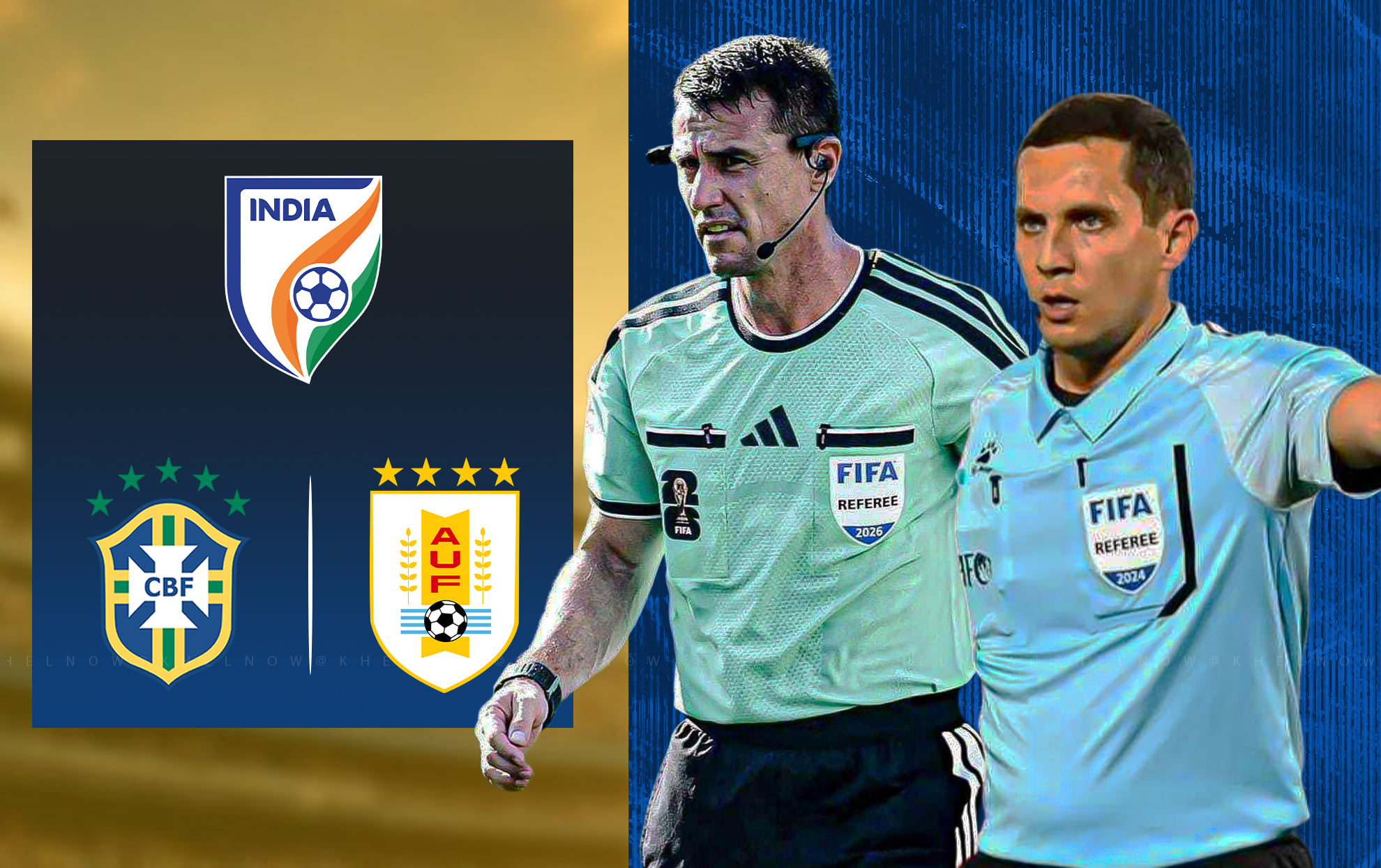 FIFA World Cup referees appointed for India’s Brazil & Uruguay friendlies