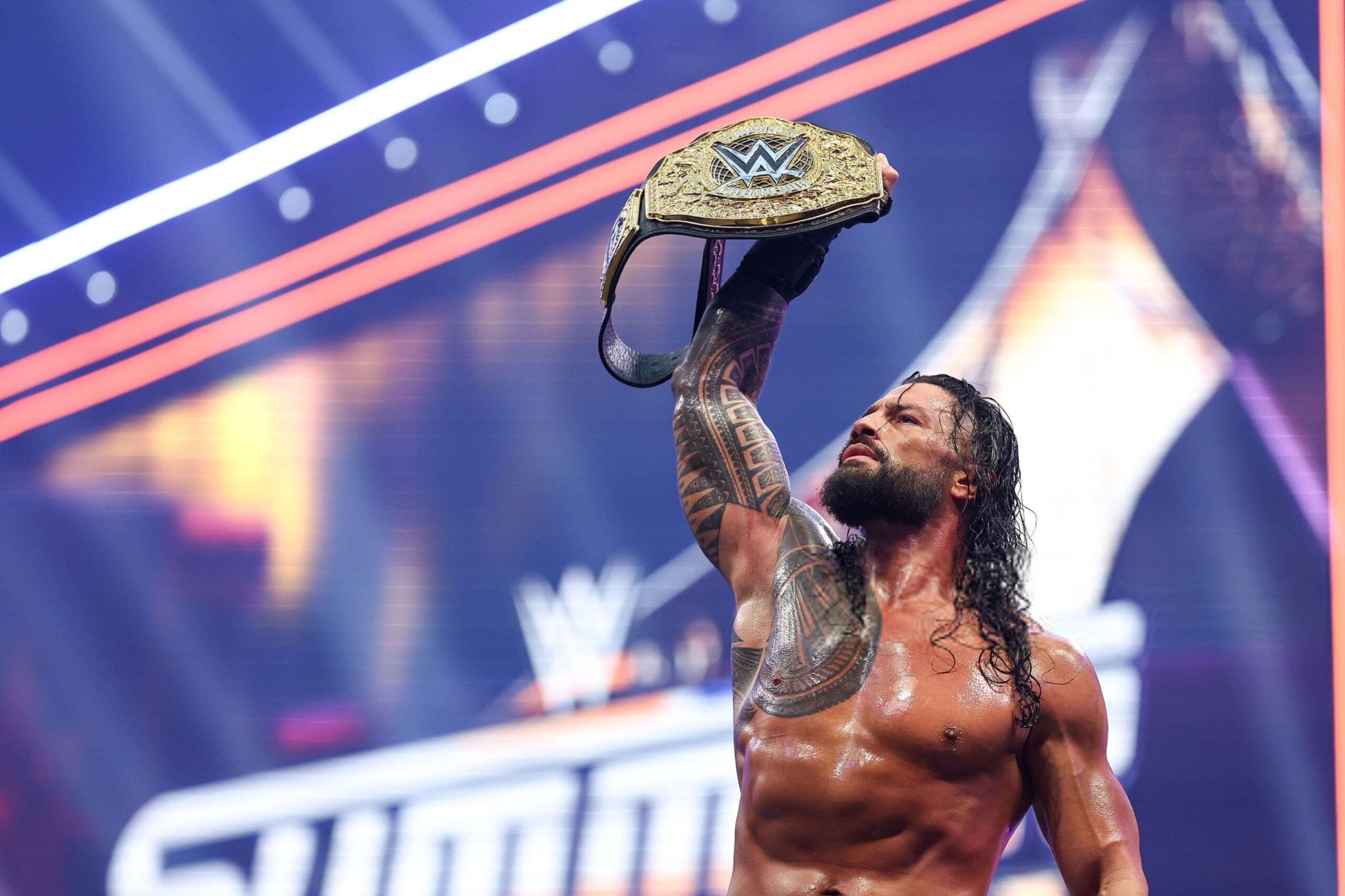 WWE Money in the Bank 2026 Results - Roman Reigns defeats LA Knight to retain World Heavyweight Championship; 946-Bloodline brawl backstage
