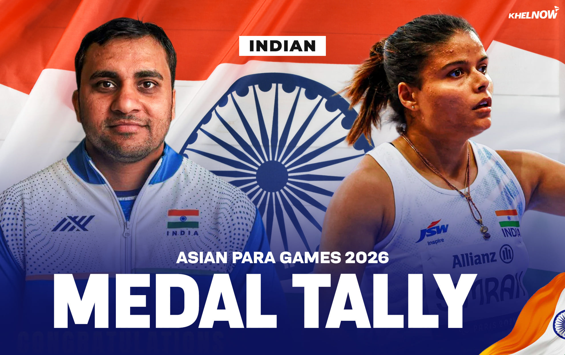 Asian Para Games 2026: India’s medal tally after Day 3, 21st October