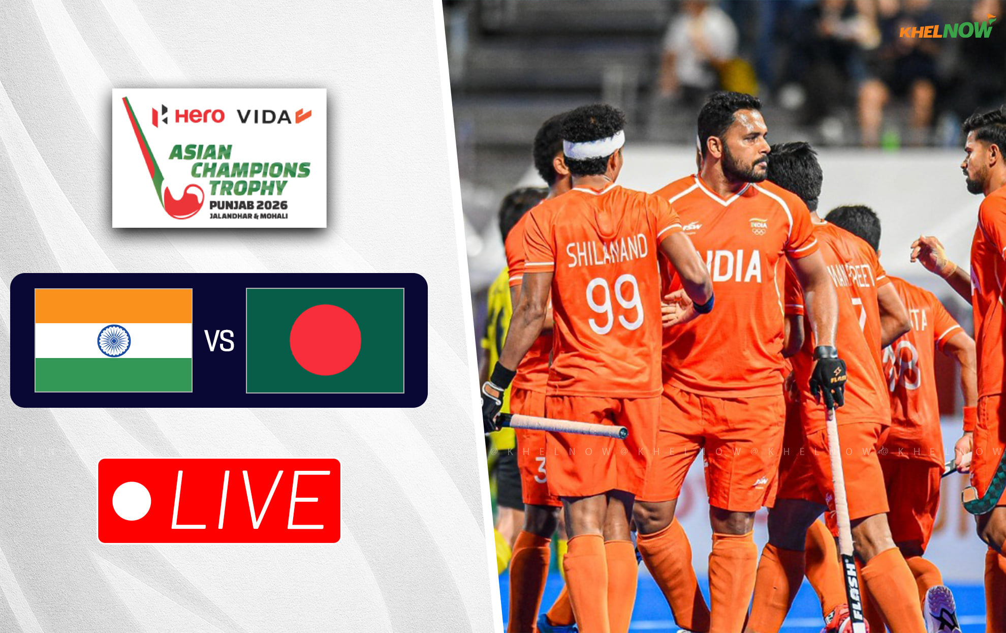 India vs Bangladesh Live Updates, Men's Hockey Asian Champions Trophy 2026