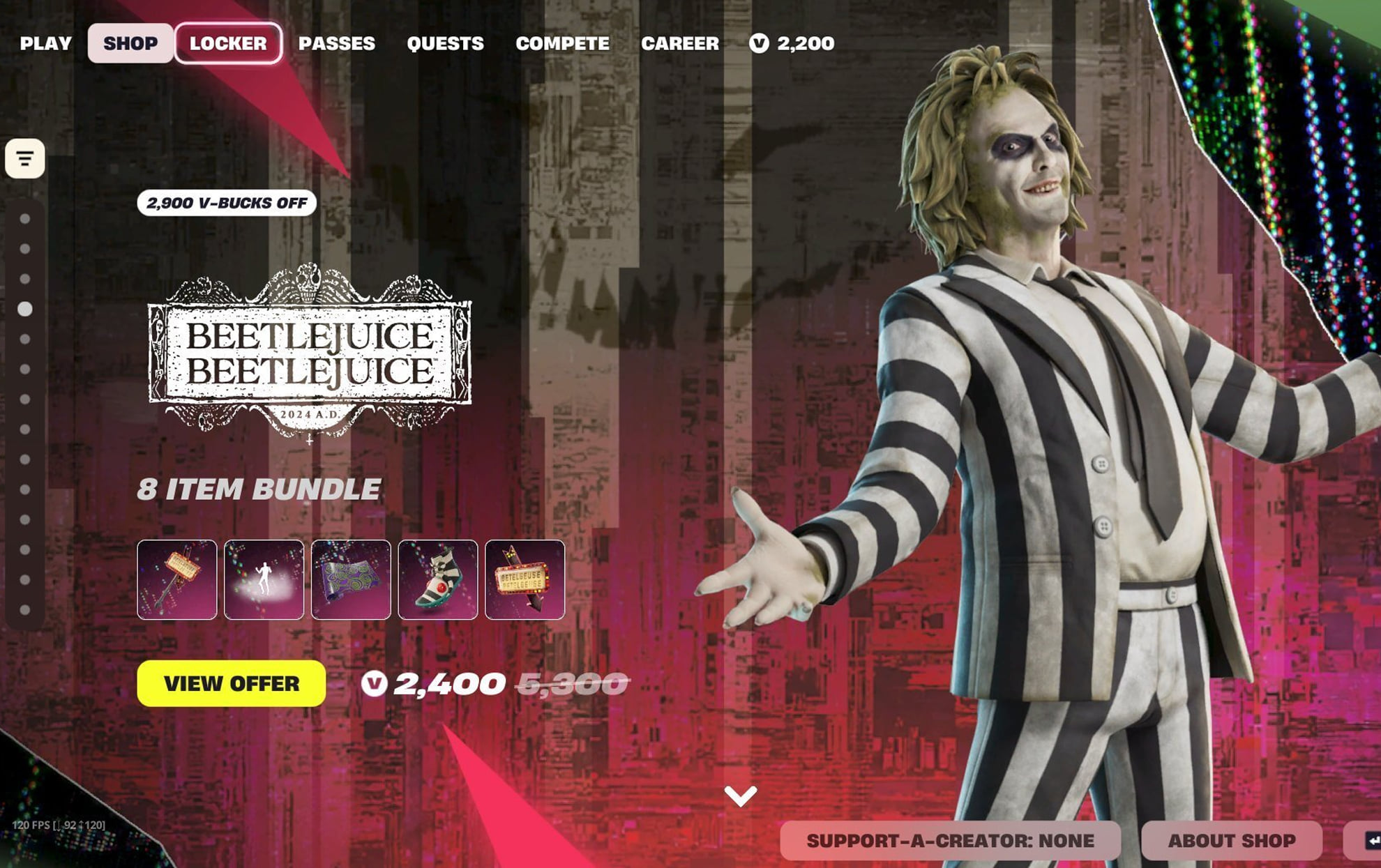 Fortnite Beetlejuice skin - Price, item shop release date, how to get it & more