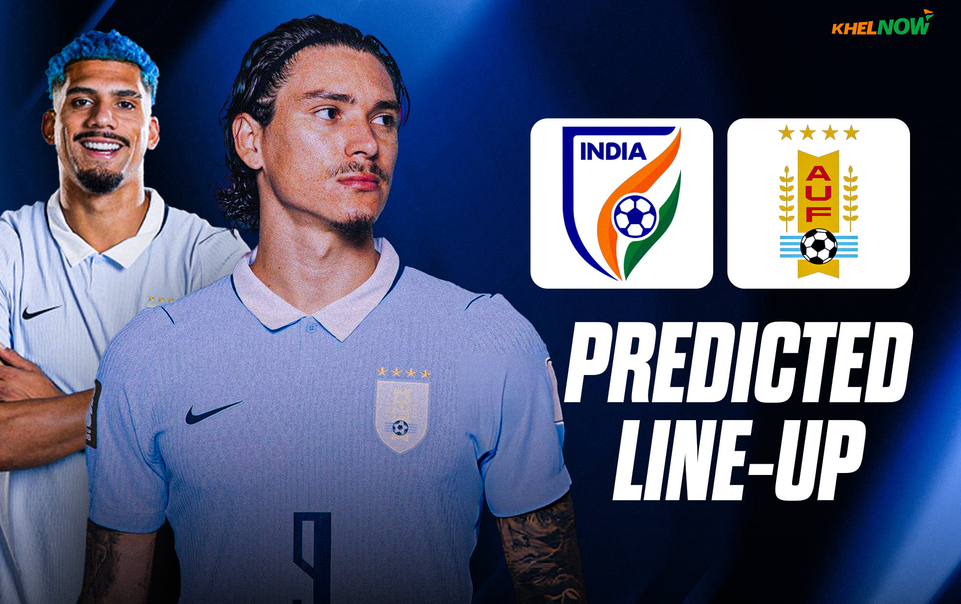 How can Uruguay football team line up for their international friendly against India?