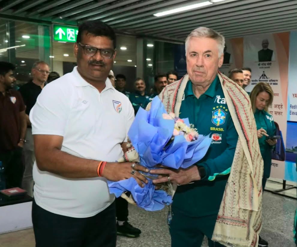 Brazil men's team arrive in Kolkata ahead of India clash, fans gather to welcome World champions