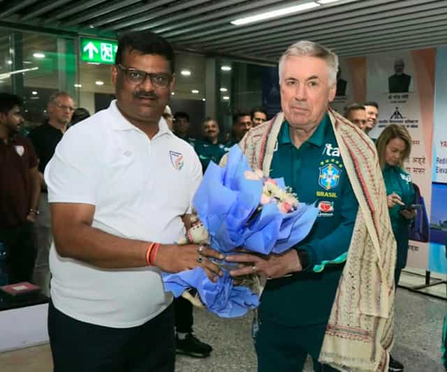 Brazil men's team arrive in Kolkata ahead of India clash, fans gather to welcome World champions
